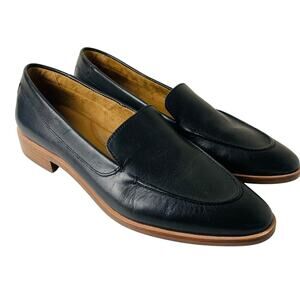 Aerosoles Black Leather Loafers Women’s 9 Comfort Career Work Shoes